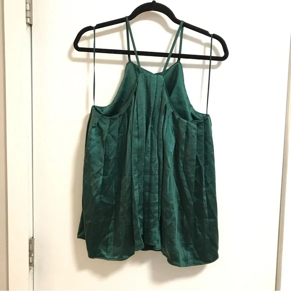 Endless Rose Women’s Halter Neck Top in Emerald Metallic Green - Size Small - Picture 5 of 6